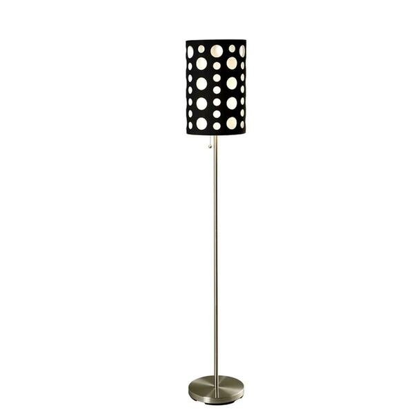66 in. Modern Retro Black-white Floor Lamp, Ore Furniture, Mfr#: 9300F-BK-WH